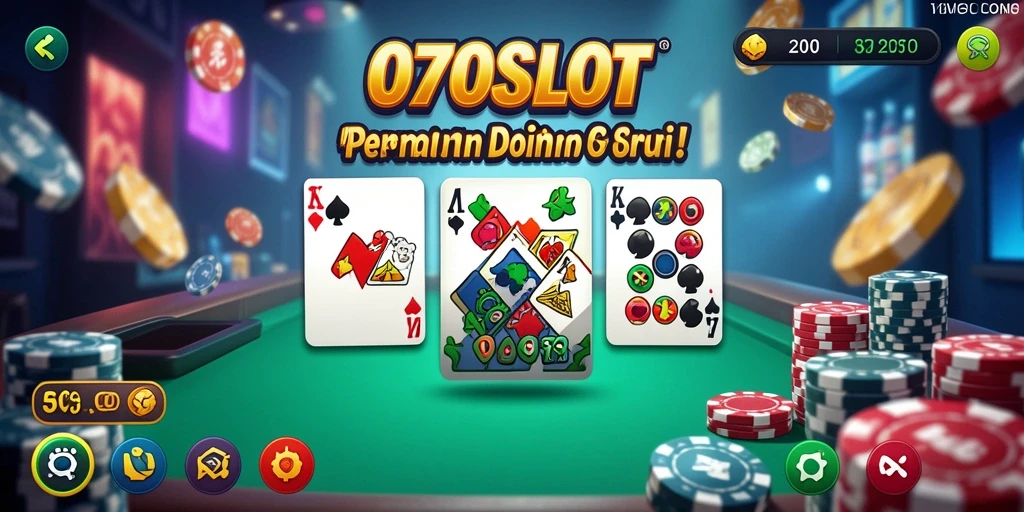 Tampilan gameplay Domino yang mendebarkan dan penuh warna.