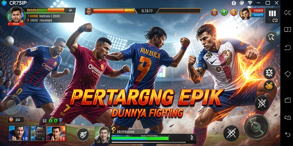 Gameplay CR7SIP menampilkan aksi pertarungan yang seru dan menegangkan.