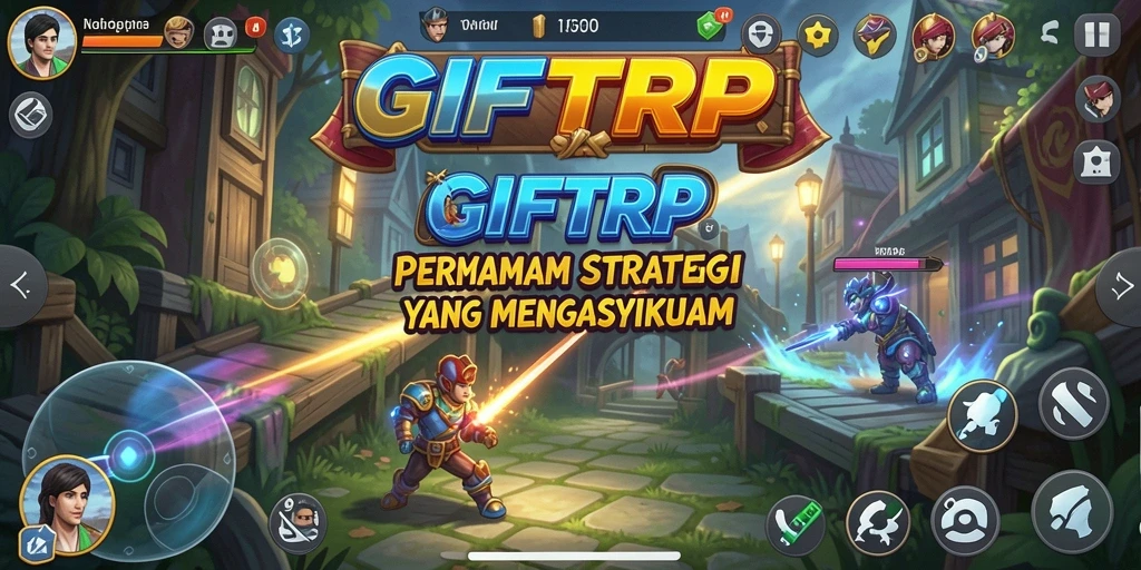 Tampilan screenshot GIFTRP memperlihatkan aksi strategi yang mendebarkan.