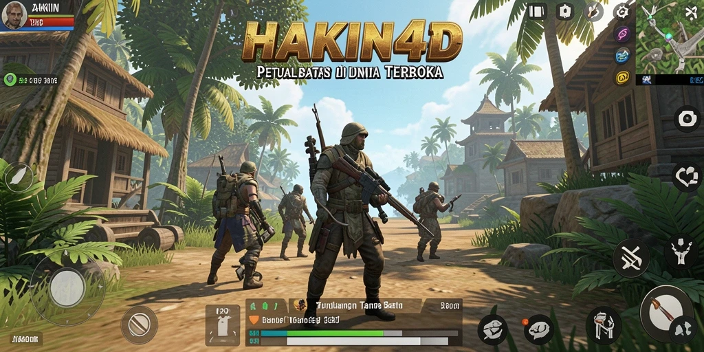 Tampilan gameplay HAKIN4D menampilkan petualangan di dunia terbuka yang luas.