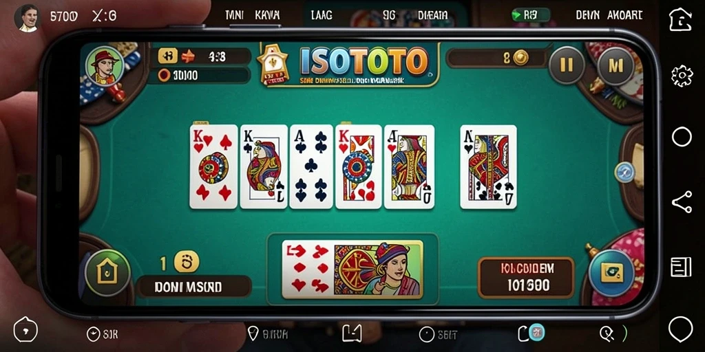 Tampilan gameplay seru ISOTOTO dengan pemain yang kompetitif.