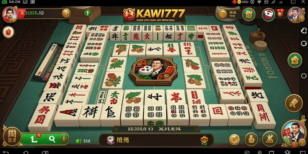 Tampilan menarik dari gameplay KAWI777 Mahjong.