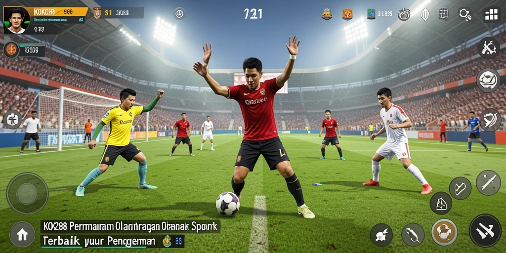 Screenshot KOKO288 menampilkan aksi seru dalam permainan olahraga.