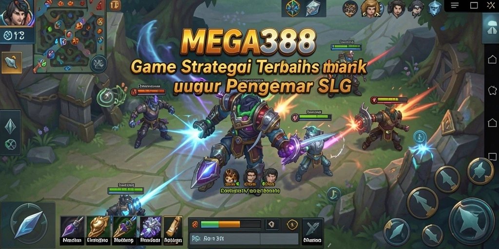 Screenshot utama MEGA388 menampilkan aksi gameplay SLG yang intens.