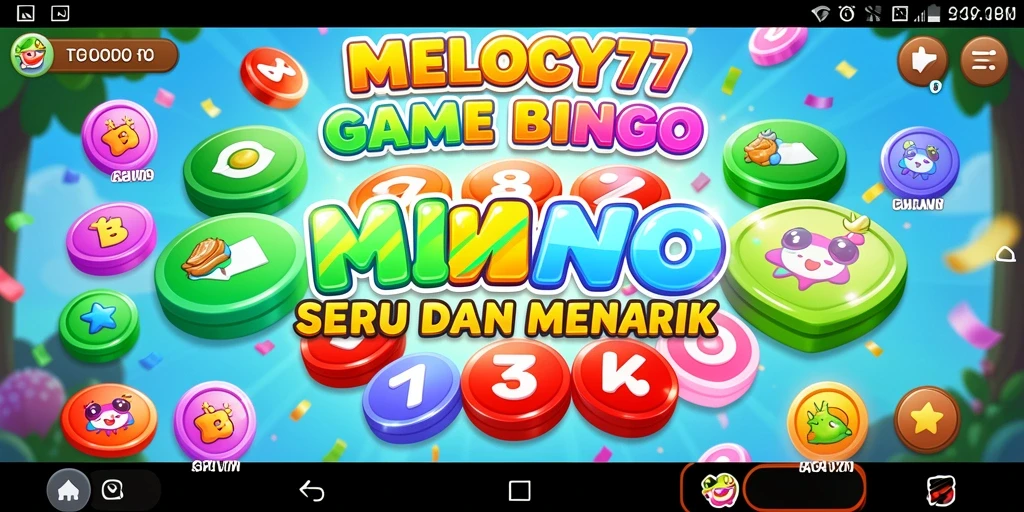 Tampilan gameplay Bingo di MELODY77 yang seru dan interaktif.