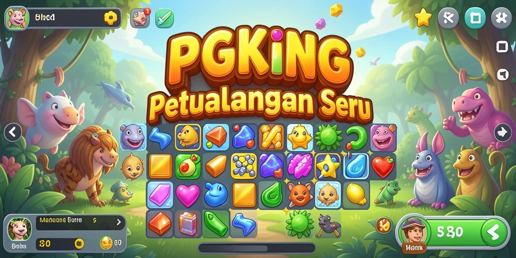 Tangkapan layar gameplay PGKING yang penuh tantangan dan warna.